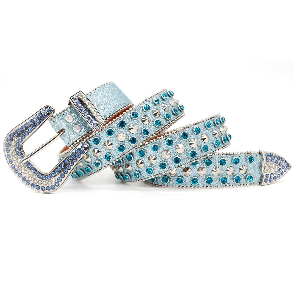 Hip-hop punk rhinestone belt punk style
