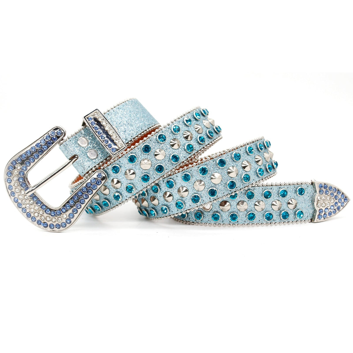 Hip-hop punk rhinestone belt punk style