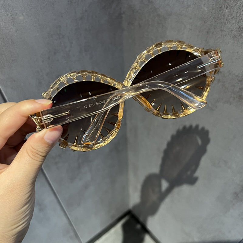 Trendy punk glasses sunshade special-shaped uv protection