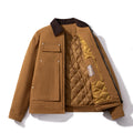 Men Vintage Jackets Vintage Tooling Jacket Women's Casual Lapel Padded Cotton