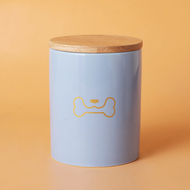 Pet Urn Blue Pet Urn Ceramic Urn Cat Dog Hair Collection Memories Memorial Storage Cross-border Wholesale