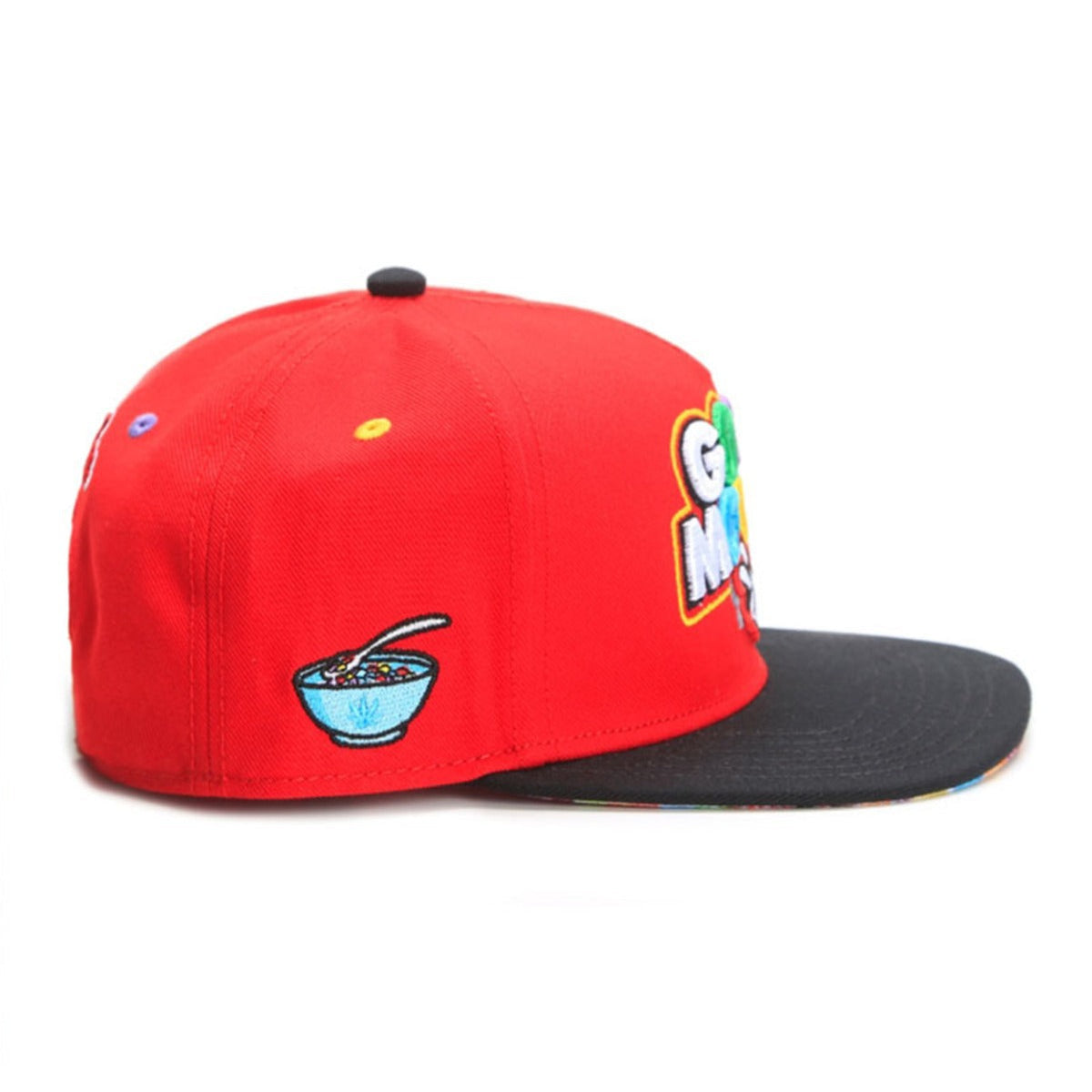 Trendy flat brimmed snapback hatsgood moodsembroider spring and summer cap