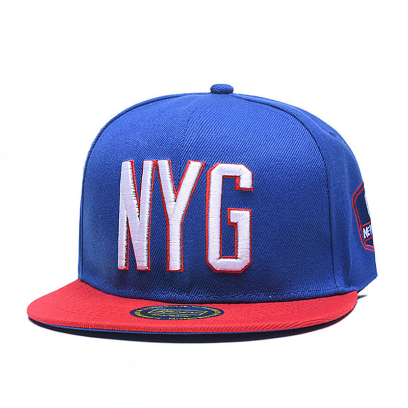 Trendy flat brimmed snapback hatsadult letters