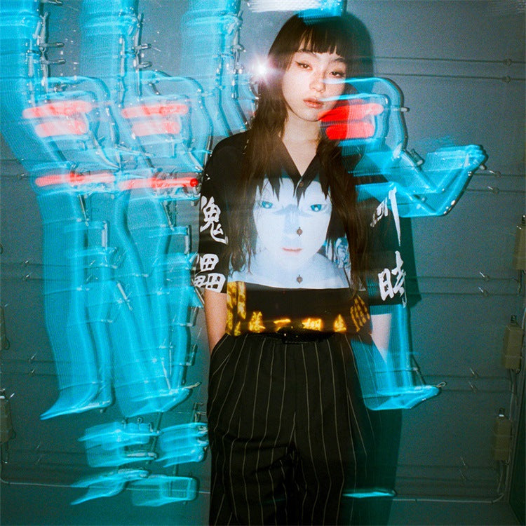 GUILTYPARTIES TIGER Shirts 24ss Ghost in the Shell 2 Innocent Hawaiian Rayon Short Sleeve Shirt