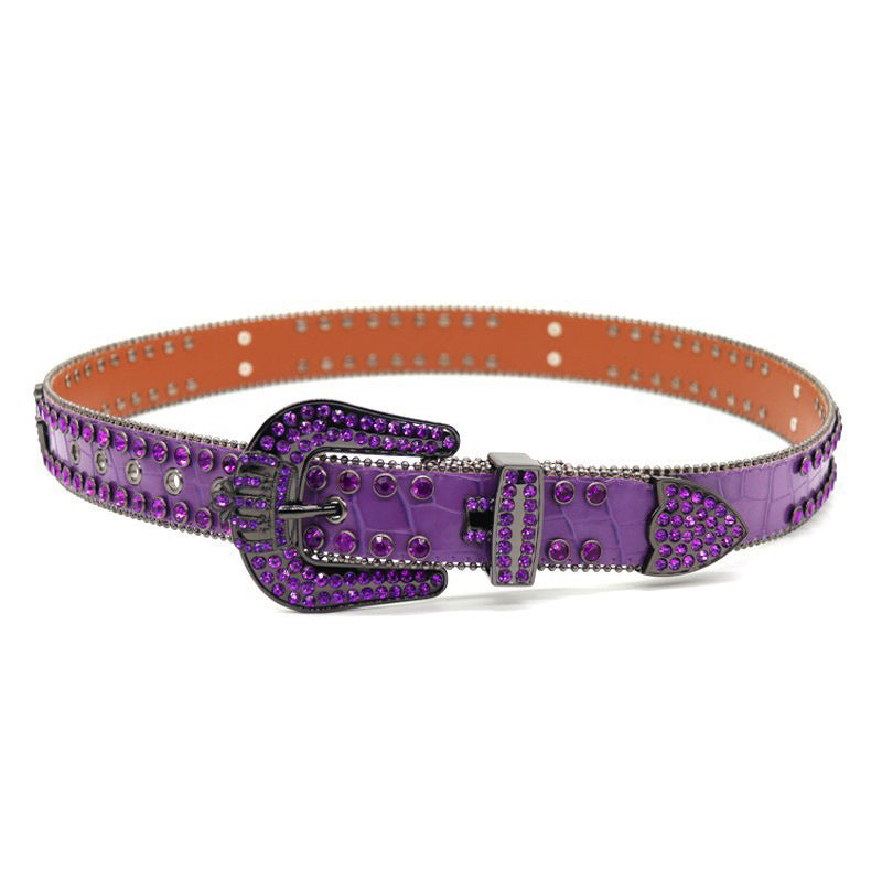 Hip-hop punk rhinestone belt punk style crown accessories