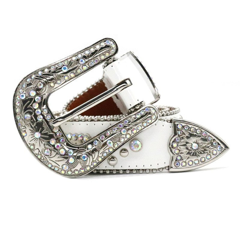 Hip-hop punk rhinestone belt punk style