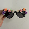 Trendy punk glasses rose cat eyes