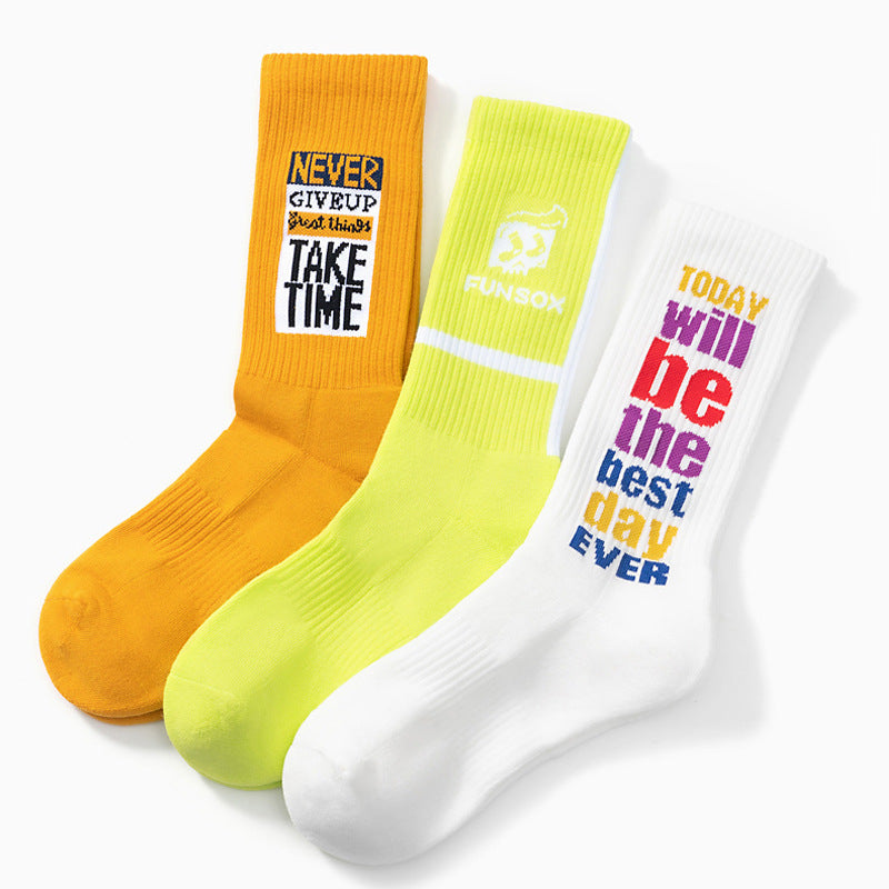 Men socks fall and winter preppy style cotton socks