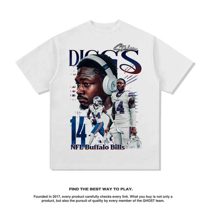 Nba T Shirt Vintage Printed Short-Sleeved T-shirt Men's Washed Fashion High-quality pure cotton comfortable and trendy clothing