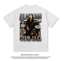Nba T Shirt American Retro Short Sleeve T-shirt Hip-Hop Street Washed Distressed Printed Top High-quality pure cotton comfortable and trendy clothing