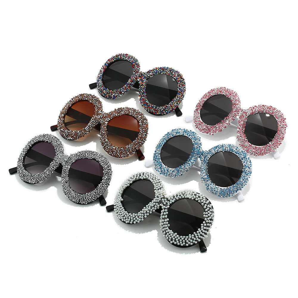 Trendy punk glasses oval
