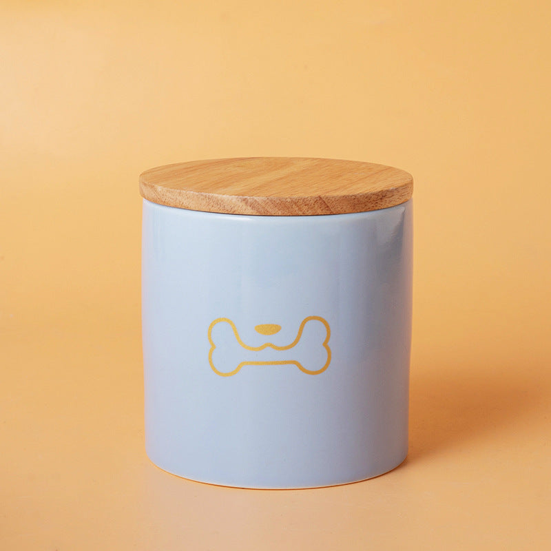 Pet Urn Blue Pet Urn Ceramic Urn Cat Dog Hair Collection Memories Memorial Storage Cross-border Wholesale