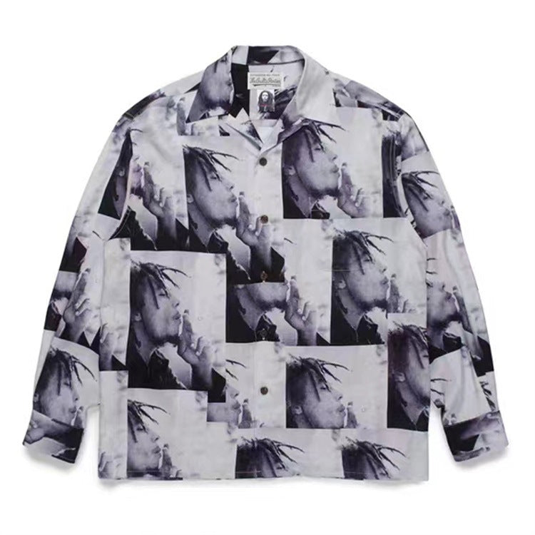 GUILTYPARTIES TIGER Long sleeved shirt BOB MARLEY Reggae rock portrait Hawaiian long sleeved shirt