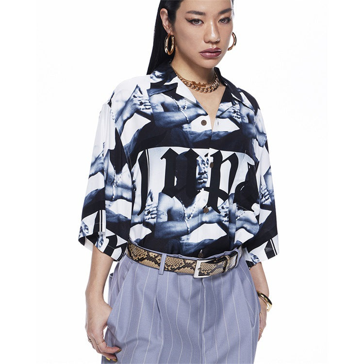 GUILTYPARTIES TIGER Shirts 23SS2PAC series five-pattern full print, Hawaiian short-sleeved shirt men