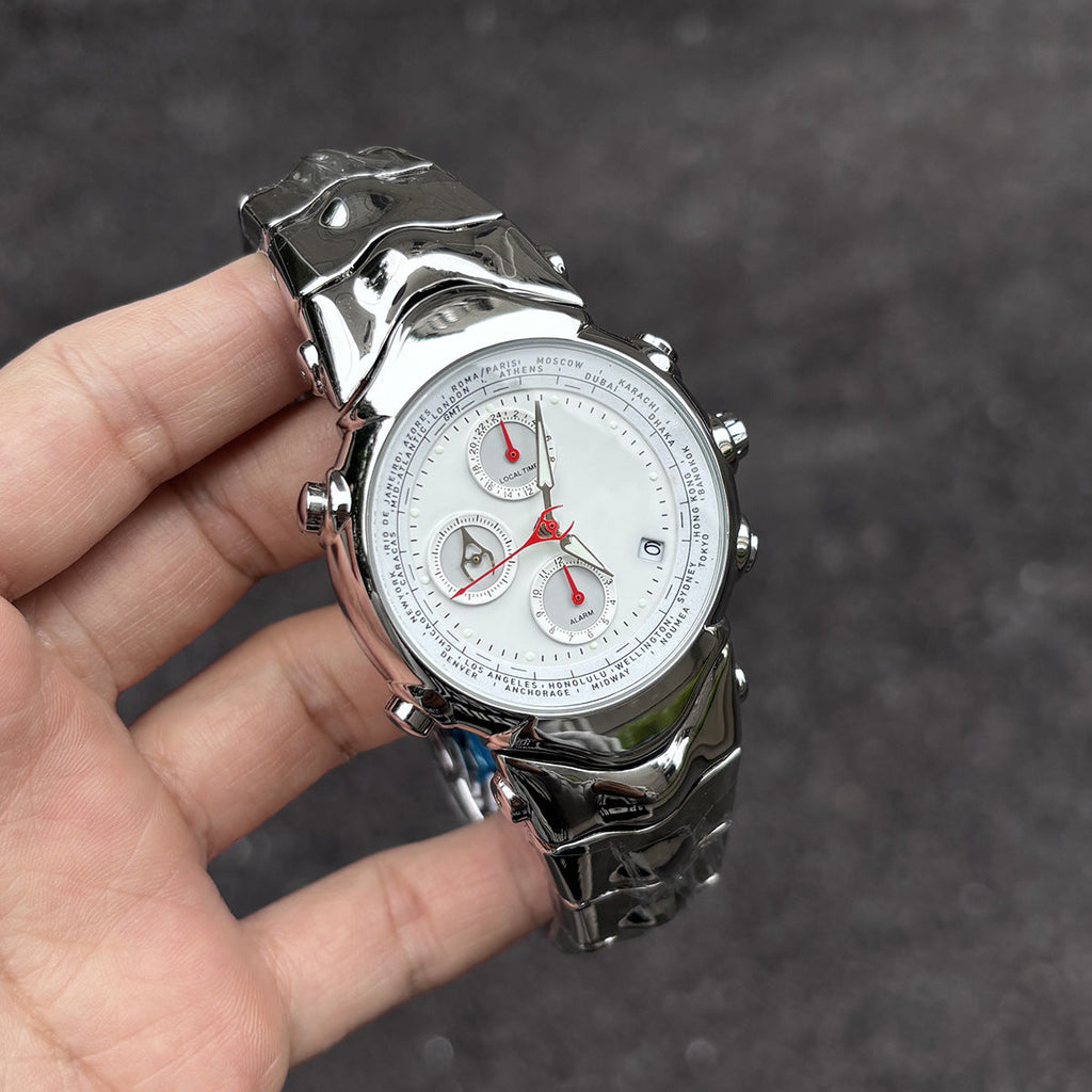 Men's watches dynamic three-eye judge design y2k vintage