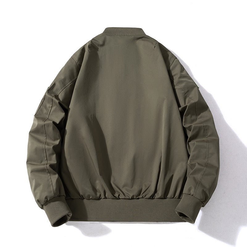 Mens Vintage Jackets Flight Suit Jacket Vintage Embroidered Baseball Suit Hooded