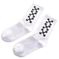 OFF OW whtie Socks XX stripe pattern