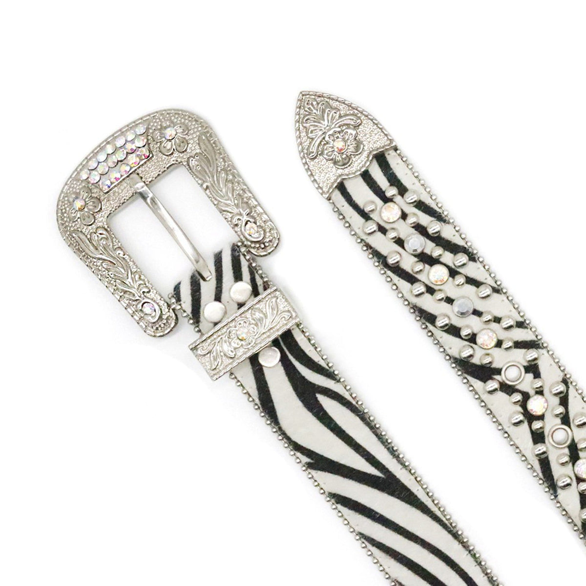 Hip-hop punk rhinestone belt for men and women neutral
