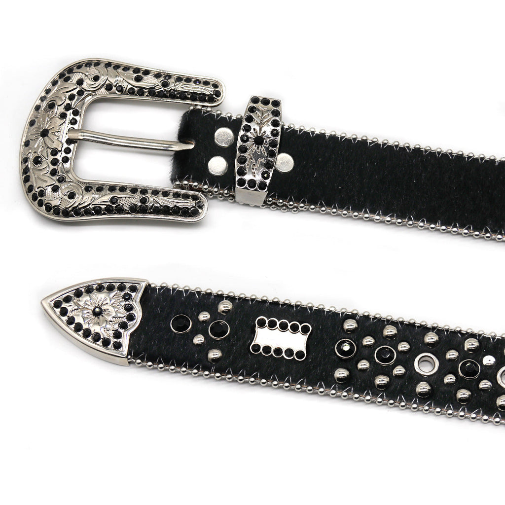 Hip-hop punk rhinestone belt y2k cross accessories