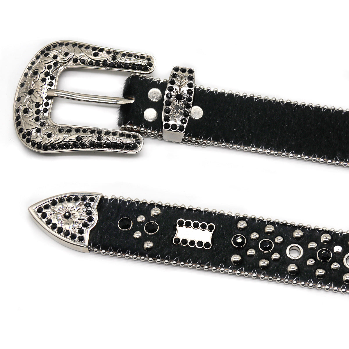Hip-hop punk rhinestone belt y2k cross accessories