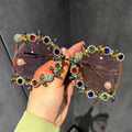 Trendy punk glasses cut out square frame