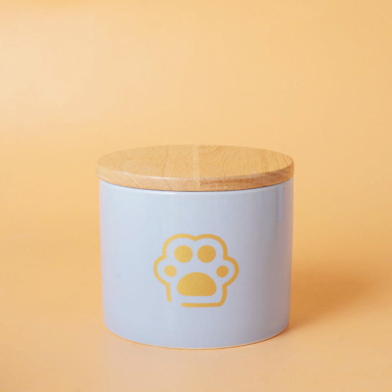 Pet Urn Blue Pet Urn Ceramic Urn Cat Dog Hair Collection Memories Memorial Storage Cross-border Wholesale