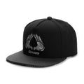 Trendy flat brimmed snapback hatscashew pattern