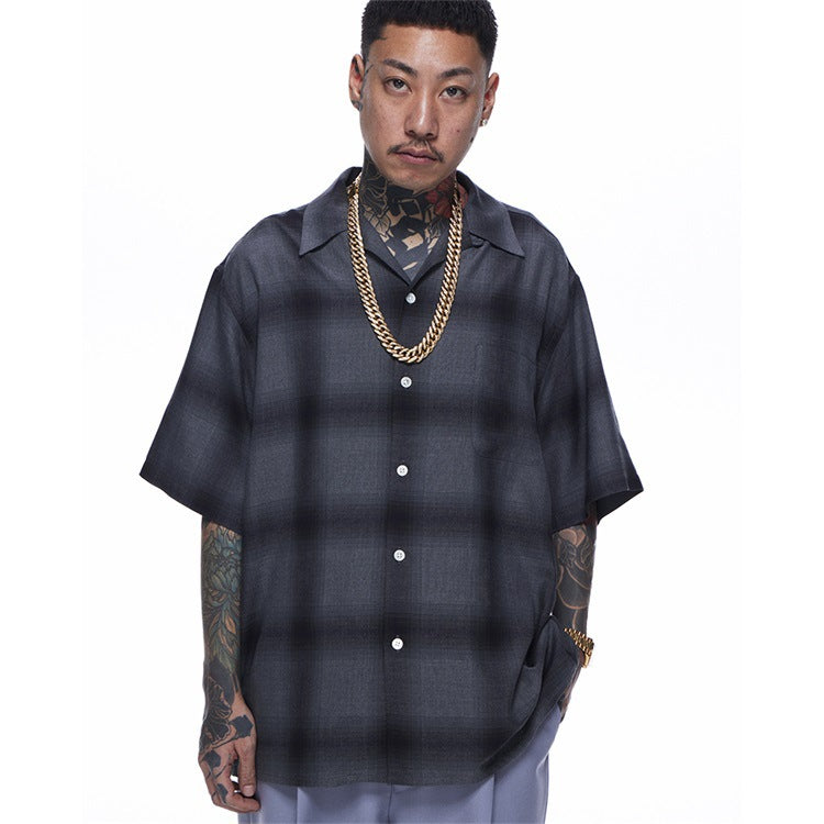 GUILTYPARTIES TIGER Shirts 23SS Striped Plaid Polka Dot Hawaiian Rayon Short Sleeve Shirt Men