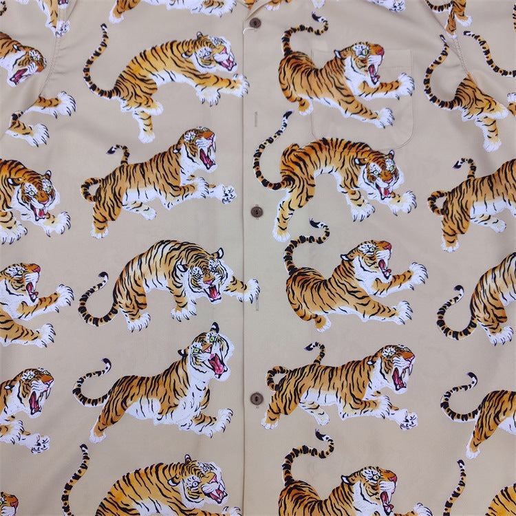 GUILTYPARTIES TIGER Shirts 24ss Tiger TIM LEHI, Hawaiian Short Sleeve Shirt