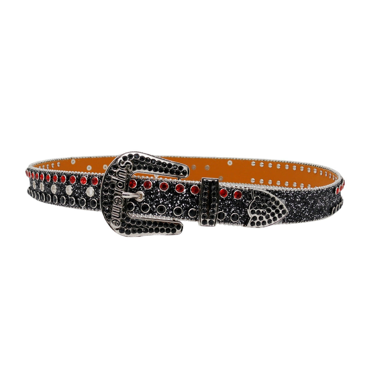 Hip-hop punk rhinestone belt letter accessories
