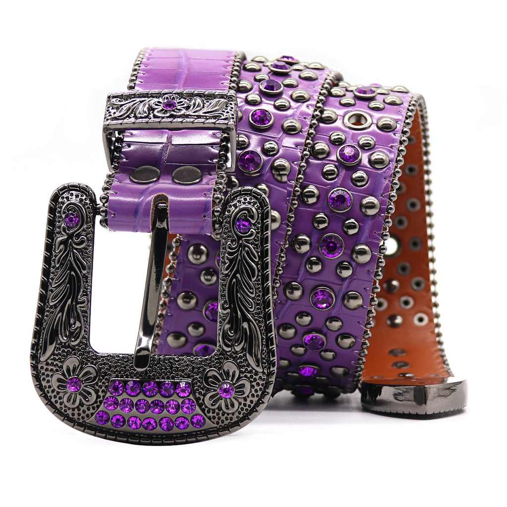 Hip-hop punk rhinestone belt punk hot girl style