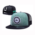 Trendy flat brimmed snapback hatsmen's and women's adjustable mesh hat