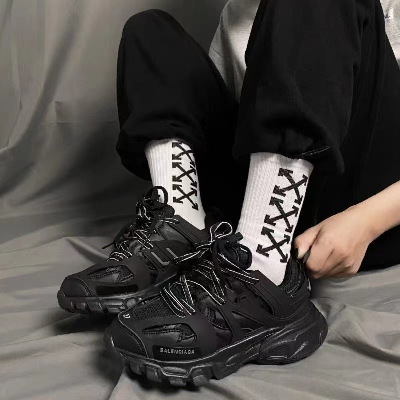 OFF OW whtie Socks XX stripe pattern