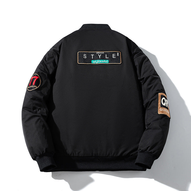 Mens Vintage Jackets Couple Oversize Flight Suit