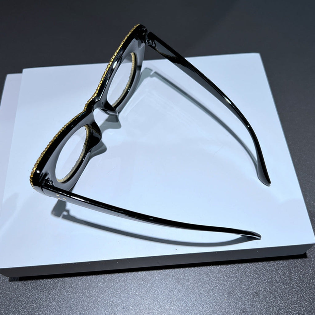 Trendy punk glasses gravel cat eyes
