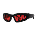 Trendy punk glasses shark teeth
