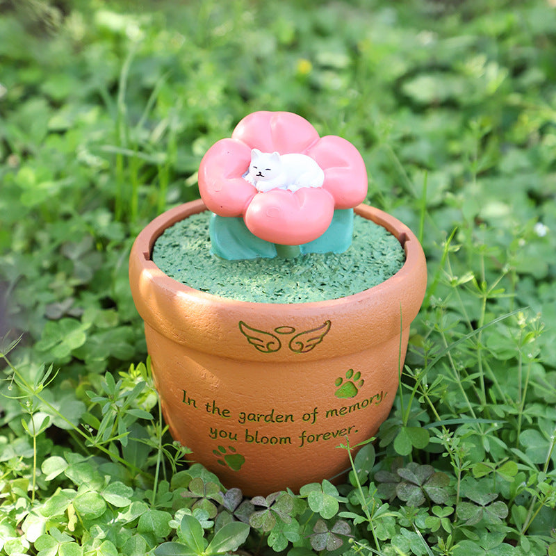 Pet Grave Marker Pet Funeral Urn Storage Container Cat and Dog Love Pet Cremation Urn Memorial Supplies