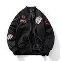 Men Vintage Jackets Vintage Towel Fleece Embroidered Jacket Baseball Suit Flight Suit