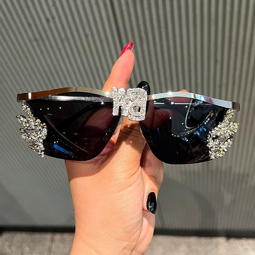 Trendy punk glasses y2k flame sunglasses