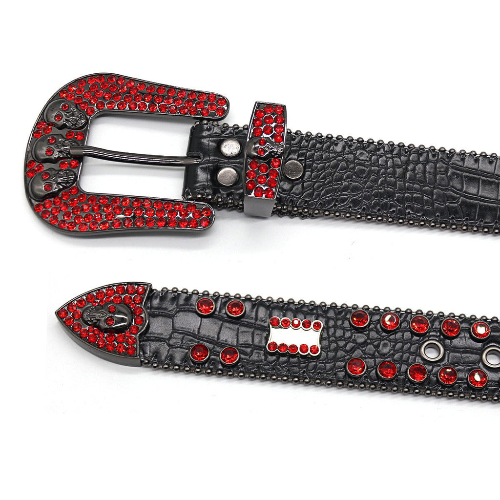 Hip-hop punk rhinestone belt punk style