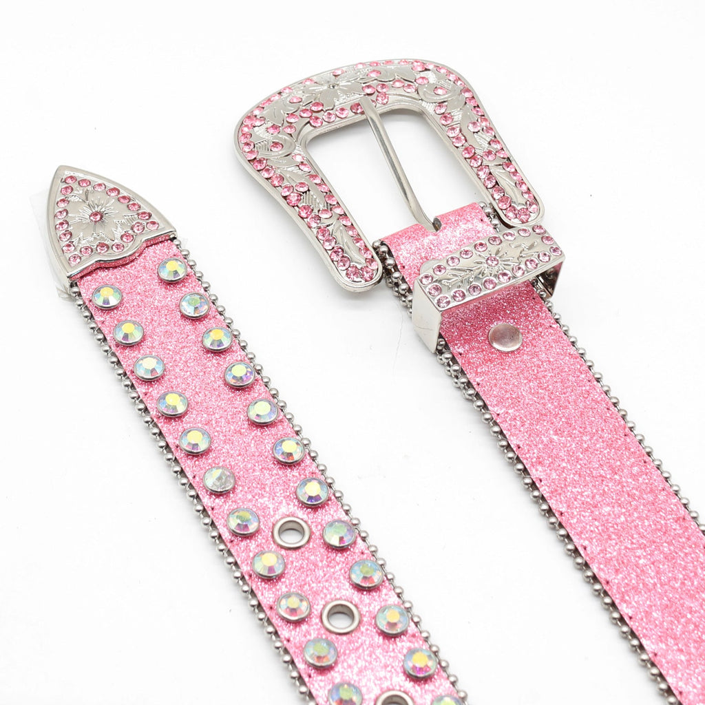 Hip-hop punk rhinestone belt letter accessories