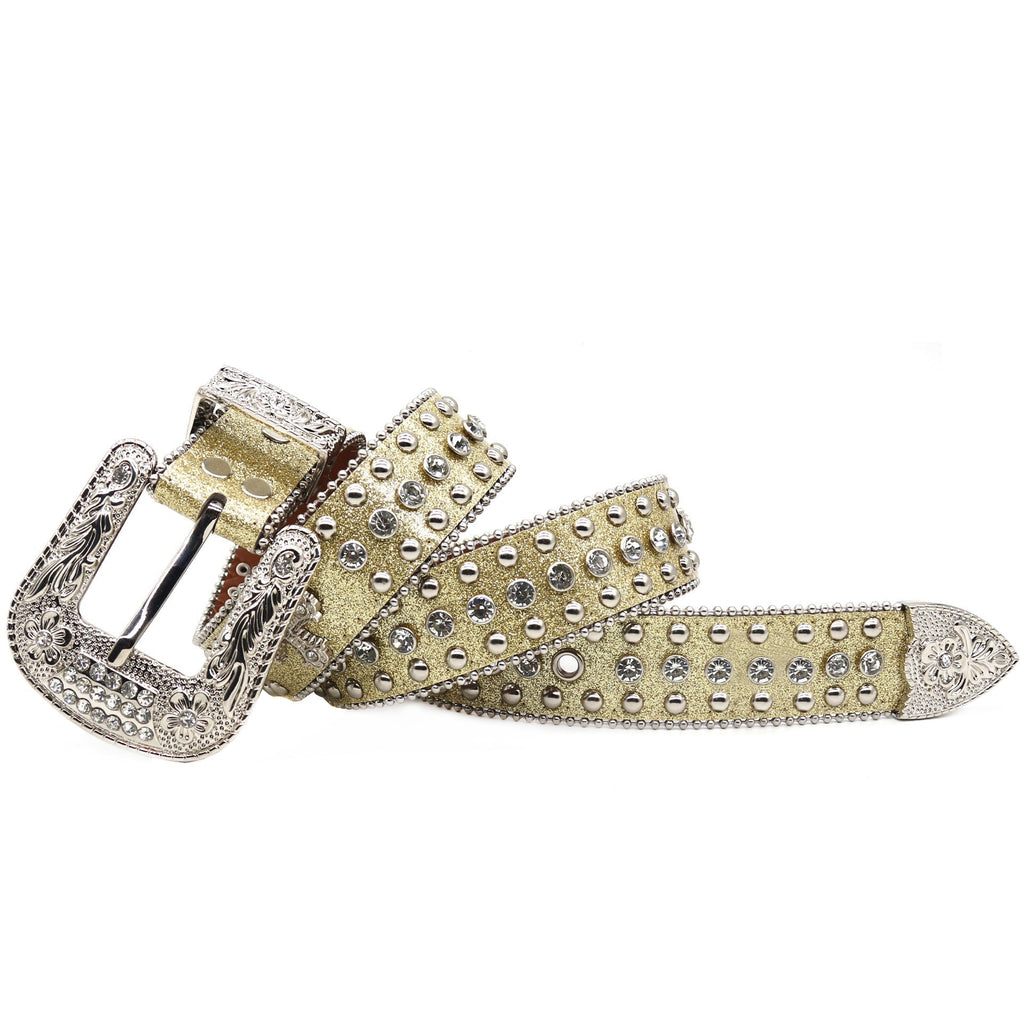 Hip-hop punk rhinestone belt punk style