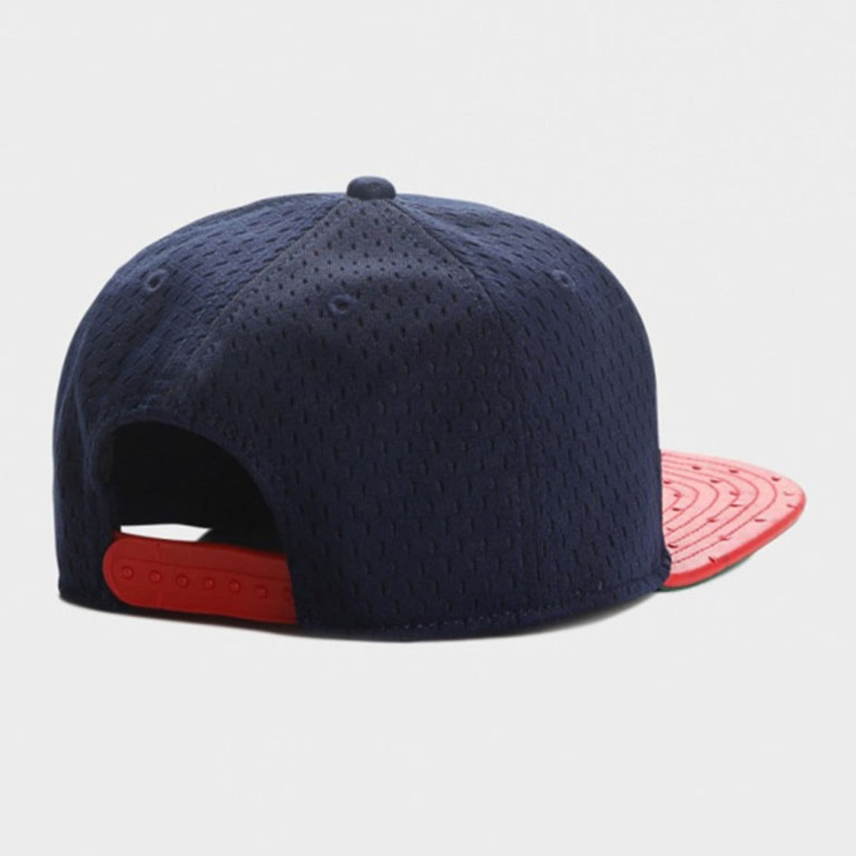 Trendy flat brimmed snapback hatsembroider la creme breathable mesh