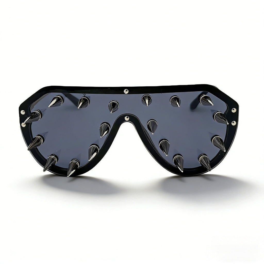 Trendy punk glasses spikes and rivets