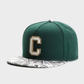 Trendy flat brimmed snapback hatsletterc