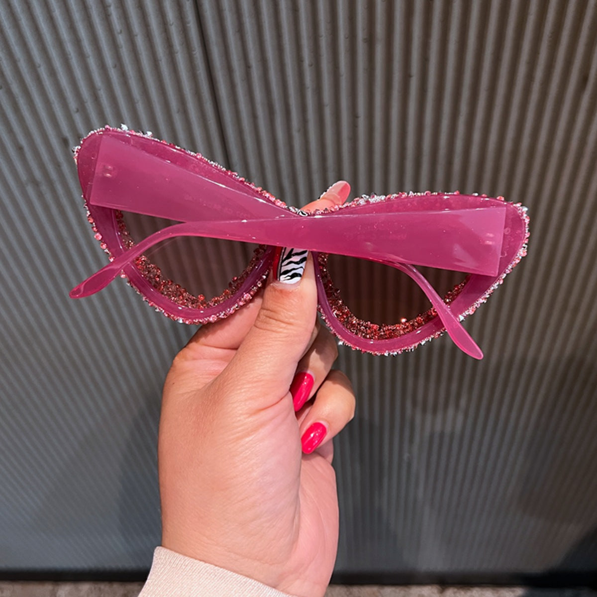 Trendy punk glasses cat eyes