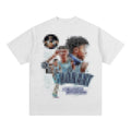 Nba T Shirt Printed Short-Sleeved T-shirt American High Street Retro Basketball Top High-quality pure cotton comfortable and trendy clothing