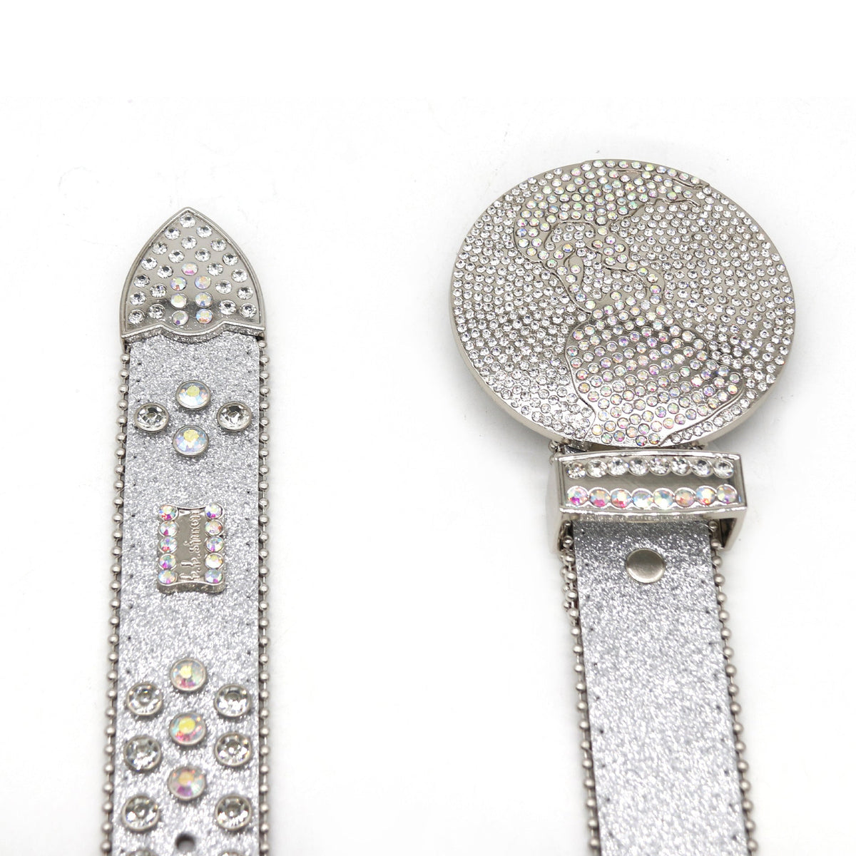 Hip-hop punk rhinestone belt earth buckle full of diamonds y2k belt