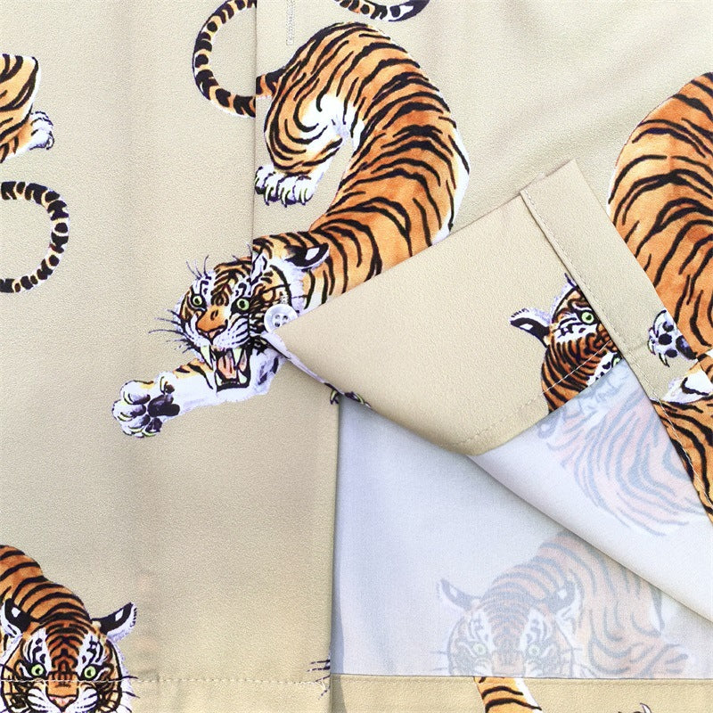 GUILTYPARTIES TIGER Shirts 22SS TIM LEHI Hawaiian Short Sleeve Shirt Men