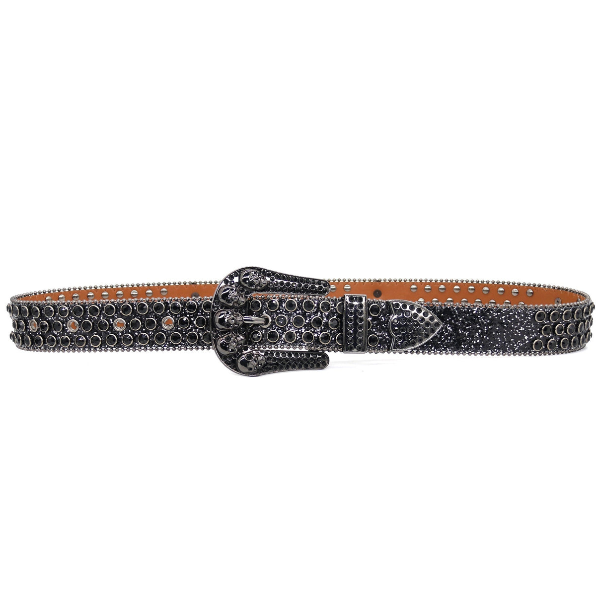 Hip-hop punk rhinestone belt y2k skull accessories
